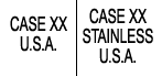 Case knife tang stamp used 1965 - 1964