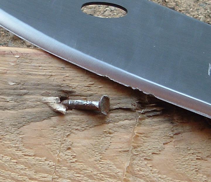 beating a bent nail