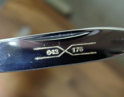 S&M 043 176 Series X~2000 Swell Center Whittler - Woodland Root Beer Jigged Bone - Pattern Stamp.JPG