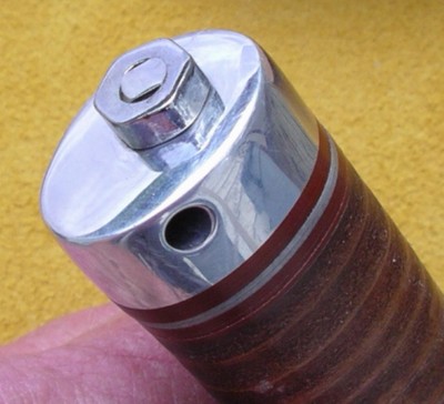 pommel, nut, lanyard hole
