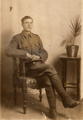 This is my grandad, he would have been 18 or 19 years old at the time this was taken in 1914 and was a reservist in the teritorial army. He was among the first troops to be sent fron England to Belgium to fight in WW1