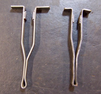 The original knife vise from the Camillus factory is on the right.<br />The one on the left is a copy I made.  Note the duct tape on the face of vise.