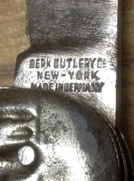 The Main Blade Front Tang Stamp.