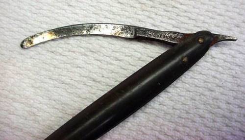 Antique Civil War Era Folding Corn Razor Knife Medical -1.jpg