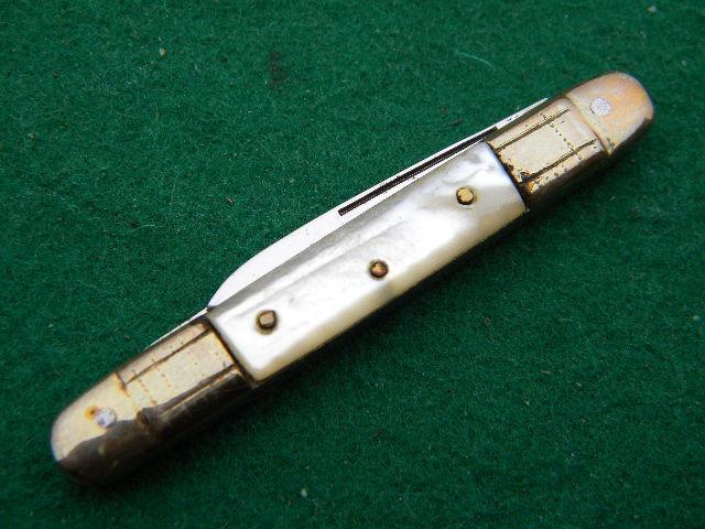 Clark Bros. Germany Carved Pearl Pen Knife - C.1895-1929