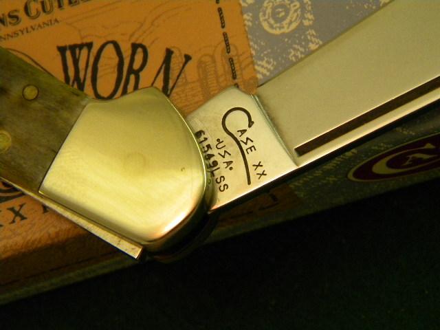Case XX USA 1998 Pocket Worn Green Bone 61549L SS Copperlock
