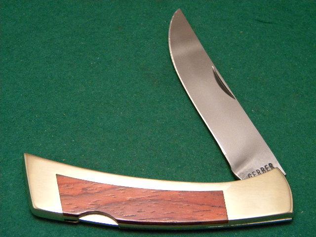 Gerber Portland, OR 97223 USA Brass/Wood Lockback Knife and Gerber Portland, OR 97223 USA Brass/Wood Lockback Knife and