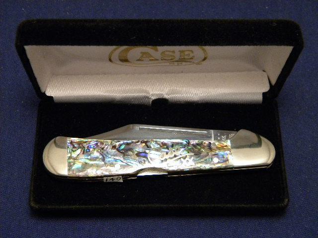 Case XX USA 2001 81549 L SS Genuine Paua Abalone Pearl