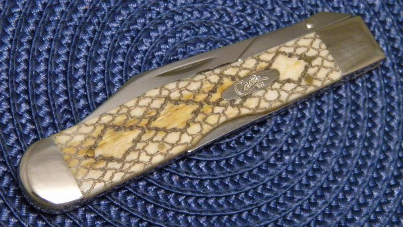 Case XX USA 2003 Rattlesnake Bone 6111 1/2L SS Cheetah Knife