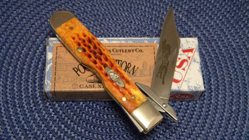 Case XX USA 2011 Pocket Worn Harvest Orange Bone 6111 1/2L SS