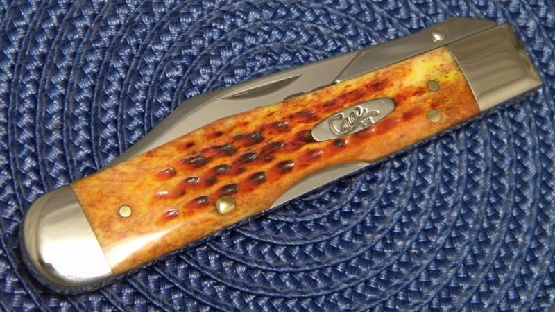 Case XX USA 2011 Pocket Worn Harvest Orange Bone 6111 1/2L