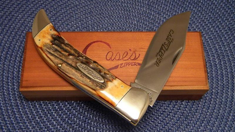 Case Classic 1993 Stag 51072 Zipper Clasp Knife - NIB