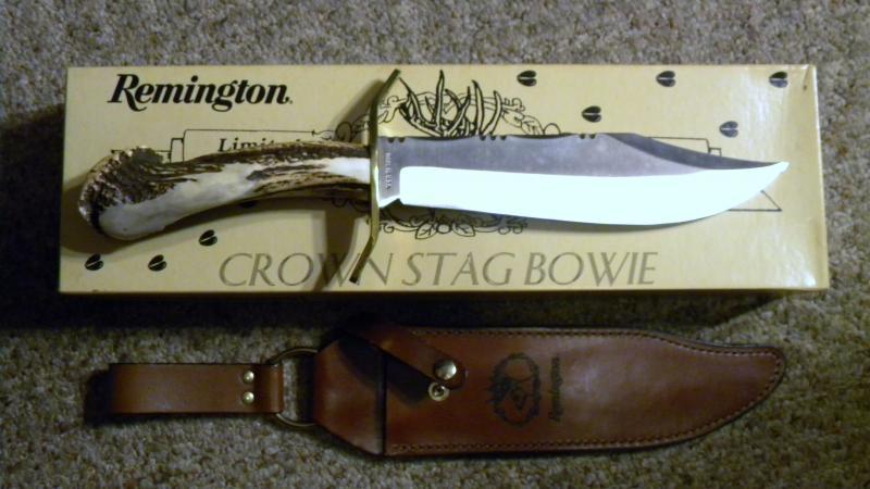超人気高品質 in Made Remington USA Fixed Bowie Stag Crown Edition Limited ハンティングナイフ、狩猟刀