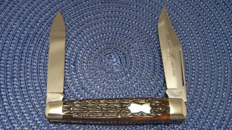 John Primble India Steel Works 1988 Bone 5220 Moose Knife - NIB