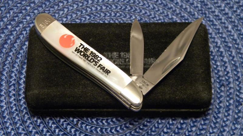 Case XX SS USA 8 Dot (1982) Pearl 8220 World's Fair Peanut Knife - NIB
