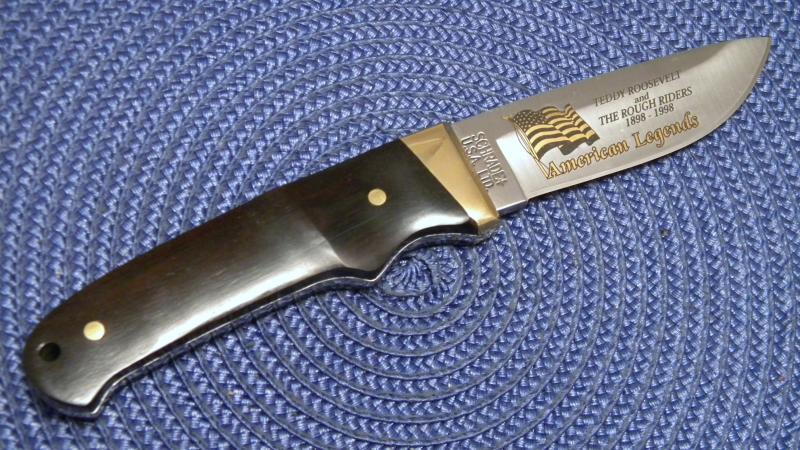 TWO SCHRADE 2 PH1 USA KNIVES AMERICAN LEGENDS TEDDY ROOSEVELT 