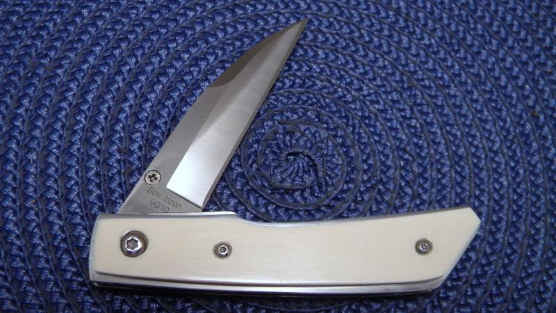 Beretta Seki Japan VG-10 Ivory Electra Folding Linerlock