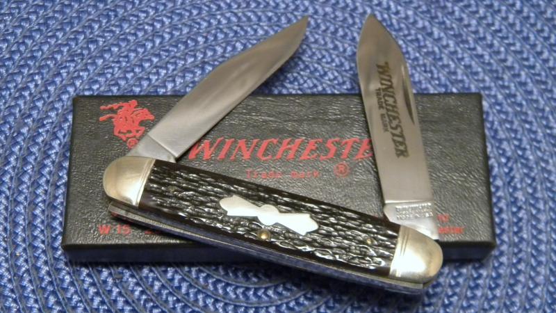 Winchester Trademark USA 1988 Bone 2991 2 Blade Knife - NIB