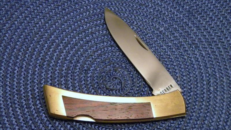 Gerber Portland, OR 97223 USA Brass Folding Lockback Knife