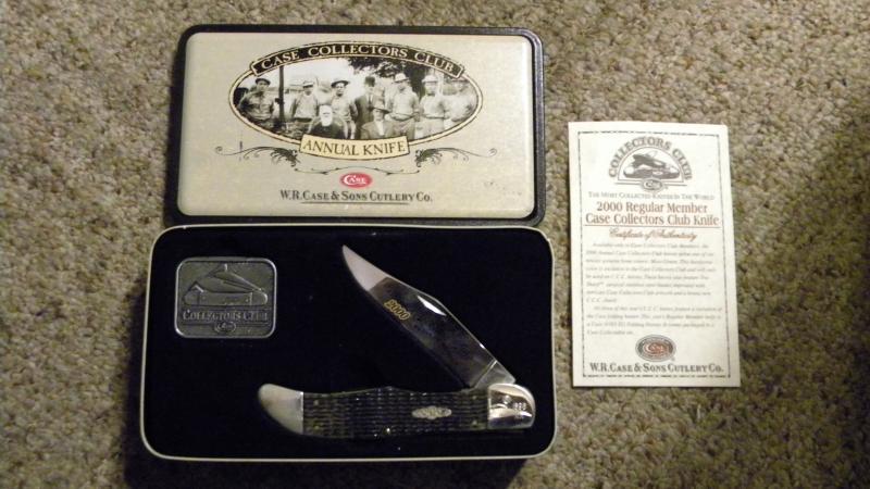 Case XX USA 2000 Bone 6165 SS Case Collectors Club Folding Hunter Knife -  NIB