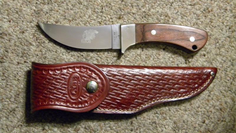 Case XX SS USA 9 Dot (1981) Wood R703 SS Kiowa Fixed Blade Sheath