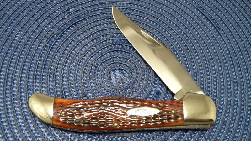 Case XX 1940-1964 Worm Groove Red Bone 6165 SAB Folding Hunter Knife