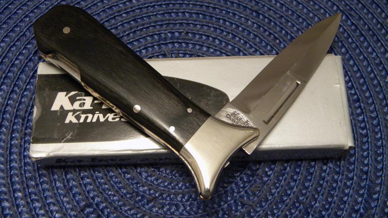 Ka-Bar Cleveland Ohio 2753 Hi Stainless Japan Wood Lockback Knife