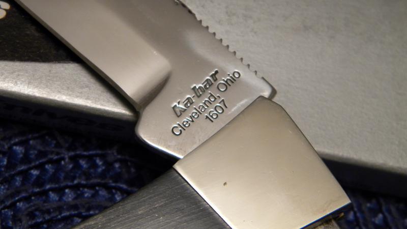 Ka-Bar Cleveland Ohio 1607 Stainless Hong Kong Black Ka-Bar Cleveland Ohio 1607 Stainless Hong Kong Black