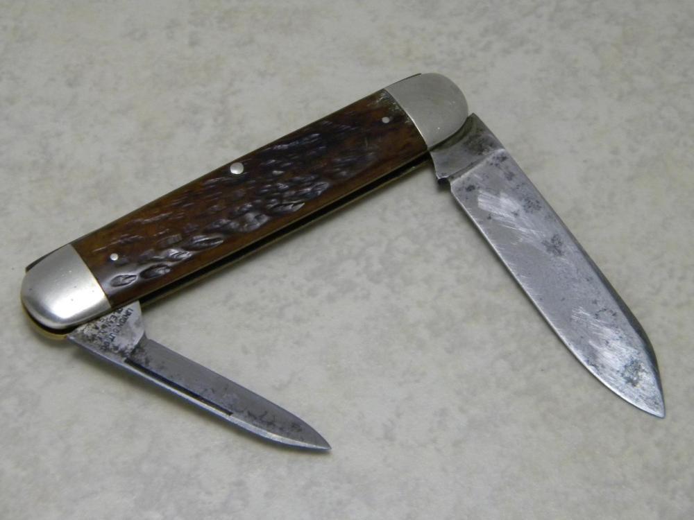 KaBar Union Cutlery Co. Olean NY USA Bone Cigar Knife