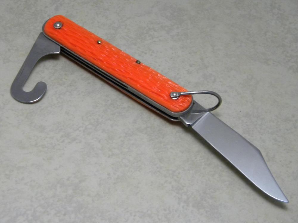 Schrade Walden New York USA Stainless Orange Paratrooper Switchblade Knife