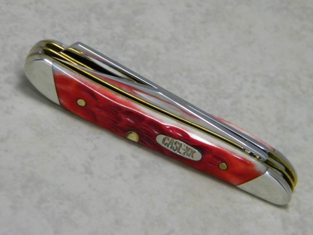 Case XX USA 2012 Red Bone 6220 1/2 SS Slanted Bolsters Trappernut