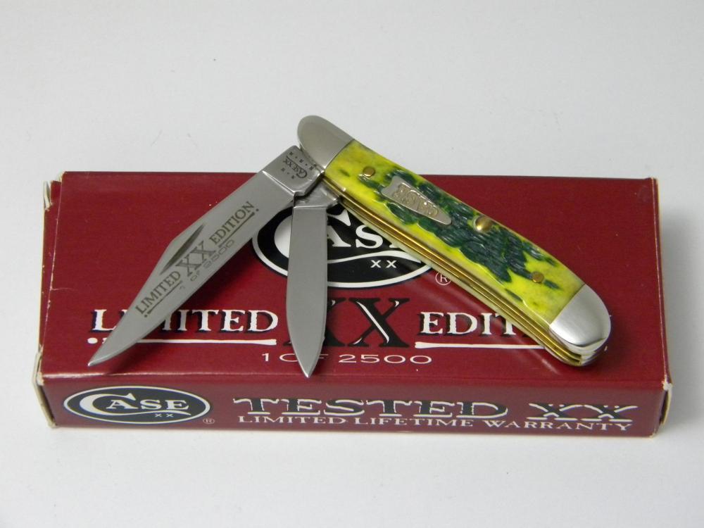 Case XX USA 2002 Lemon Lime Bone 6220 SS Limited Edition Peanut Knife