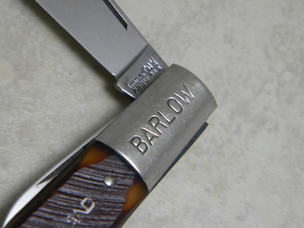 Imperial Prov. RI USA New Holland Saw Cut Delrin Barlow Knife c.19561988