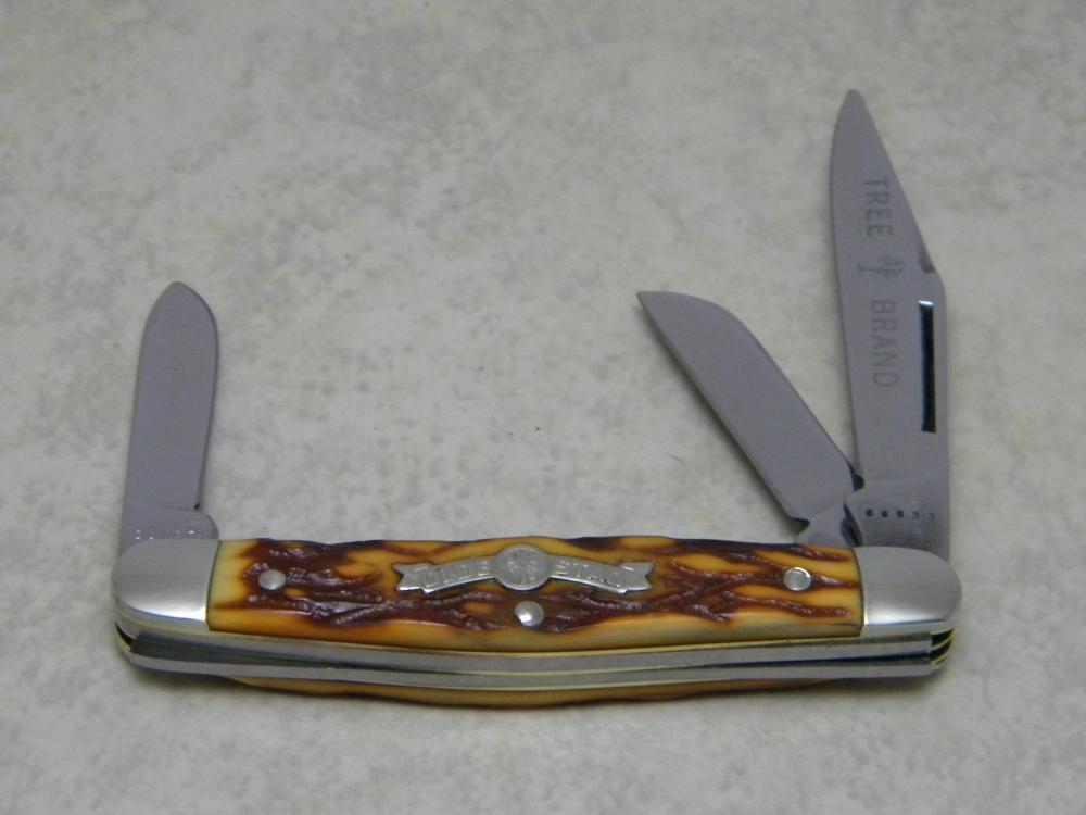 Boker Tree Brand USA Olde Stag 70488 Delrin Stockman Knife