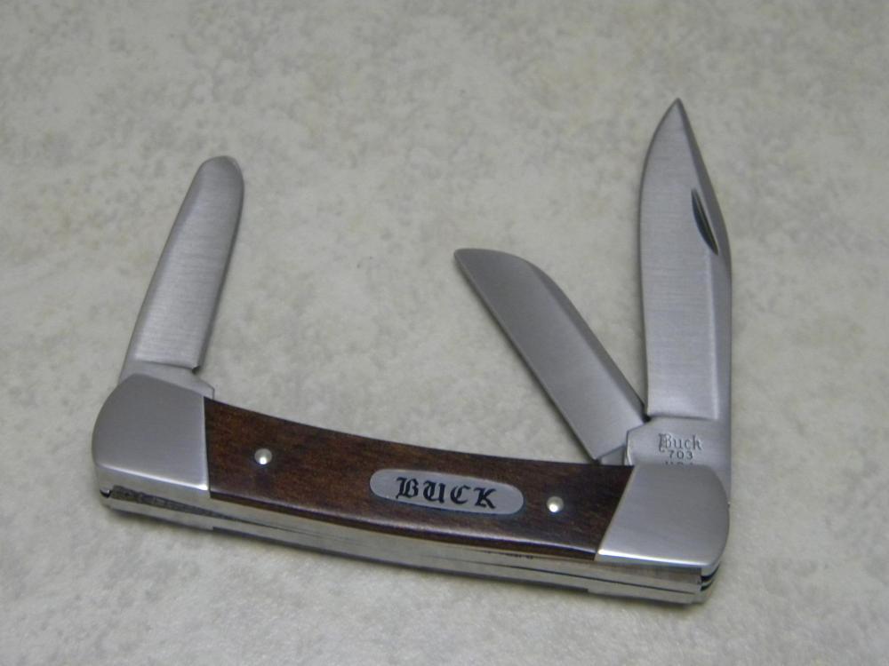 Buck USA Model 703 Wood Colt Stockman Knife in Box c.Pre1986