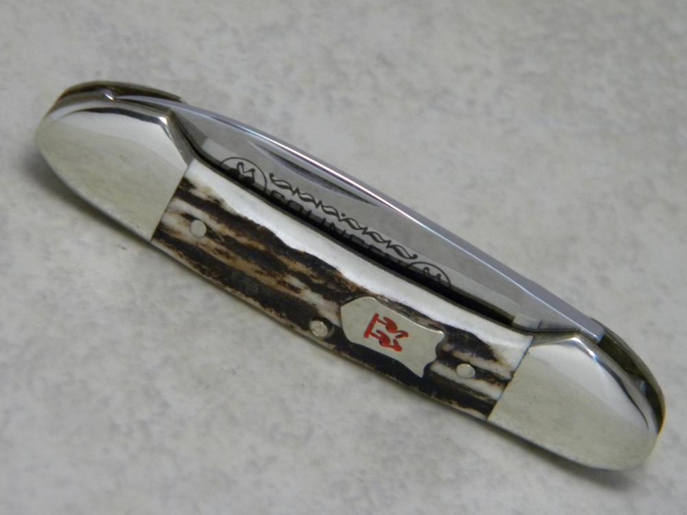 Robt Klaas Kissing Crane Solingen Germany Stag 2925 Mini Canoe Knife c.1982