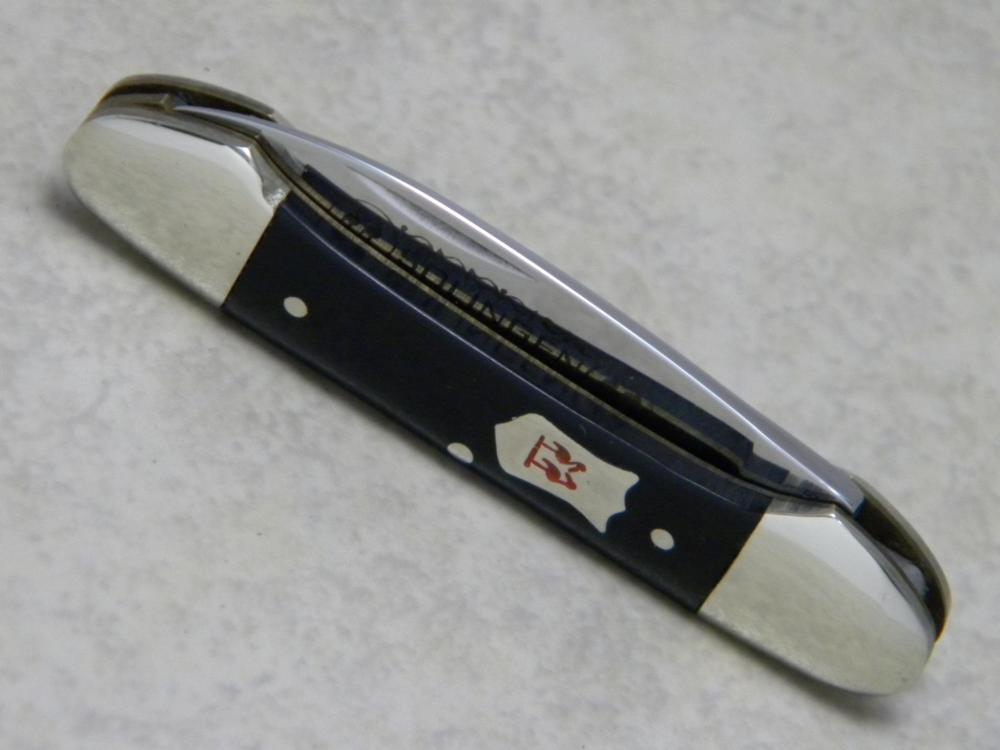 Robt Klaas Kissing Crane Solingen Germany Black 2922 Mini Canoe Knife c