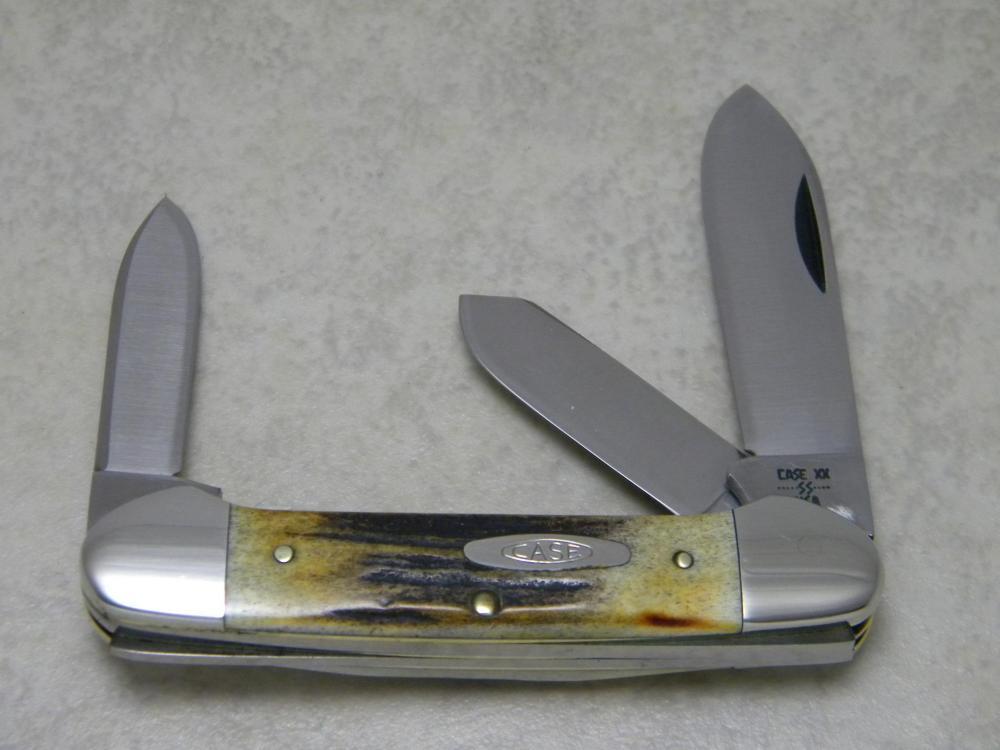 Case XX SS USA 9 Dot (1981) Stag 53131 SSP 3 Blade Canoe Knife