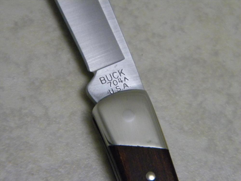 Buck 704 USA Wood Maverick Folding Pocket Knife in Box c.1988