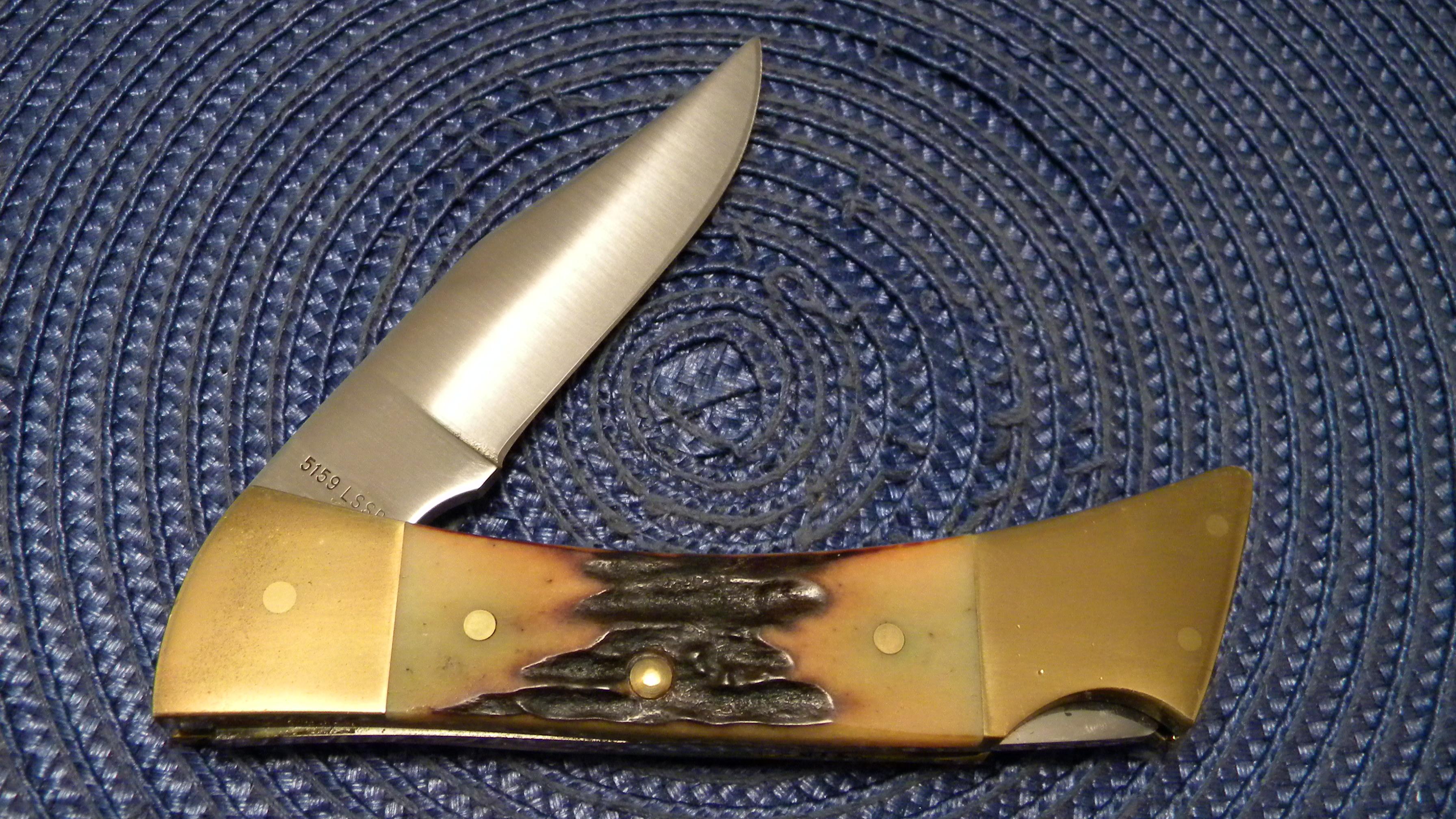 Case XX SS USA 9 Dot (1981) Stag 5159LSSP Hammerhead Lockback Knife