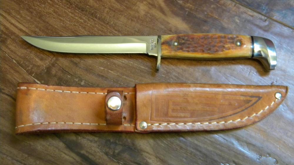 Case XX USA 196569 Second Cut Stag 5 Finn Fixed Blade Sheath Knife