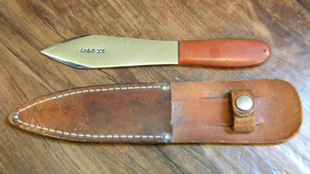 Case XX 303 Red Plastic Fixed Blade Throwing Knife & Sheath