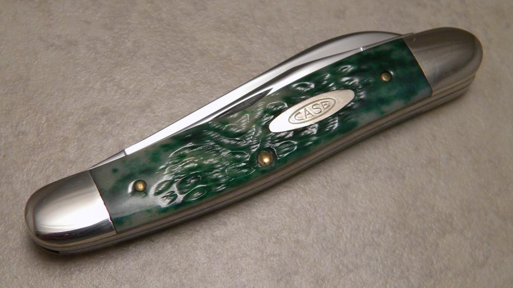 Case XX USA 8 Dot (1982) Green Bone Hawbaker Muskrat Knife