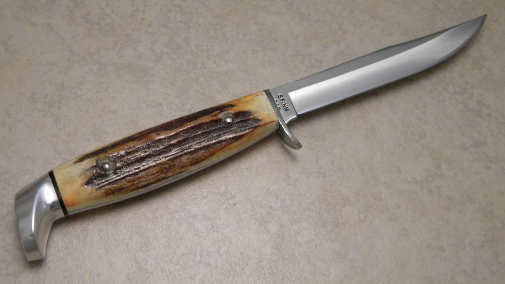 その他 20180505 Case XX USA 1977 Blue Scroll Stag 5FINN SSP Fixed Blade Sheath Knife