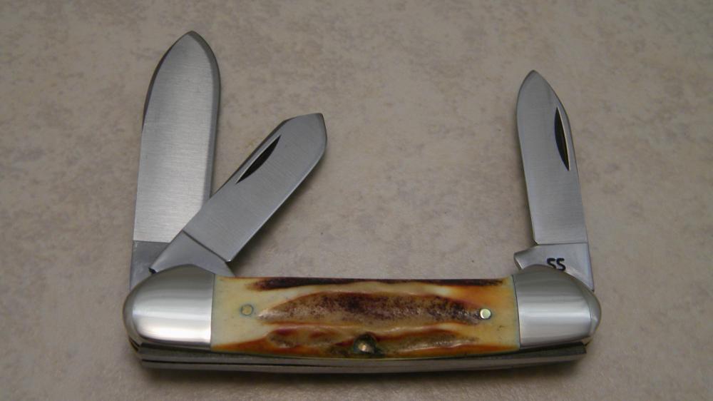 Case XX SS USA 9 Dot (1981) Stag 53131 SSP 3 Blade Canoe Knife