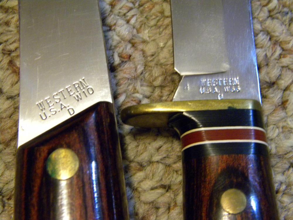Western USA W66 & W10 D Wood Fixed Blade Knife & Axe Combo