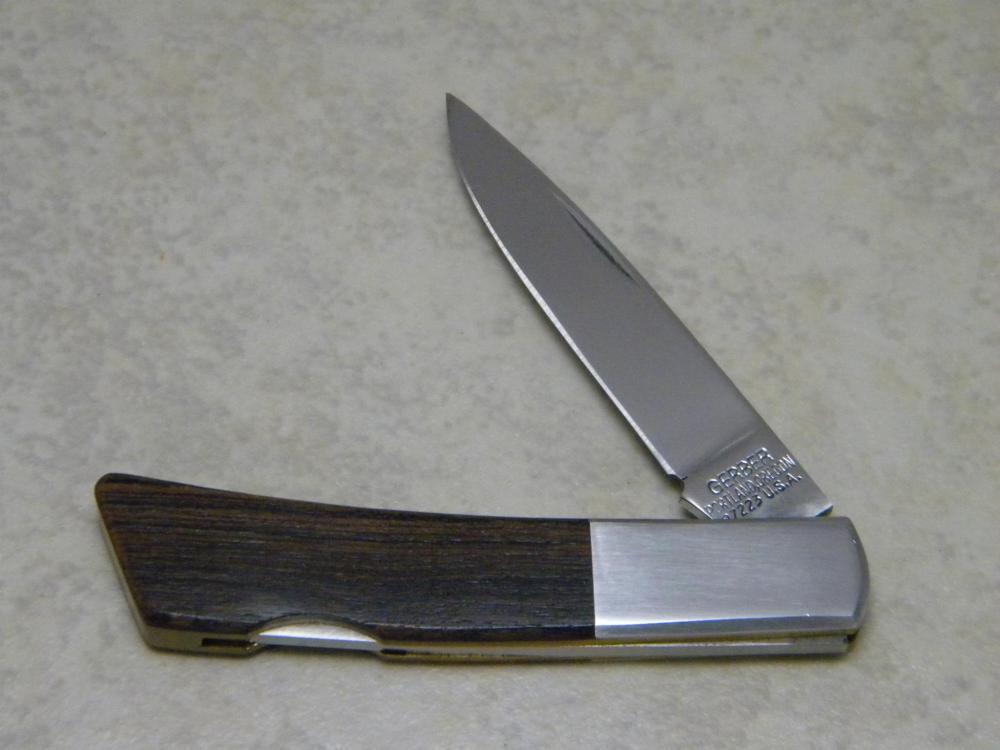 Gerber Portland Oregon 97223 USA Silver Knight by Sakai Japan Wood