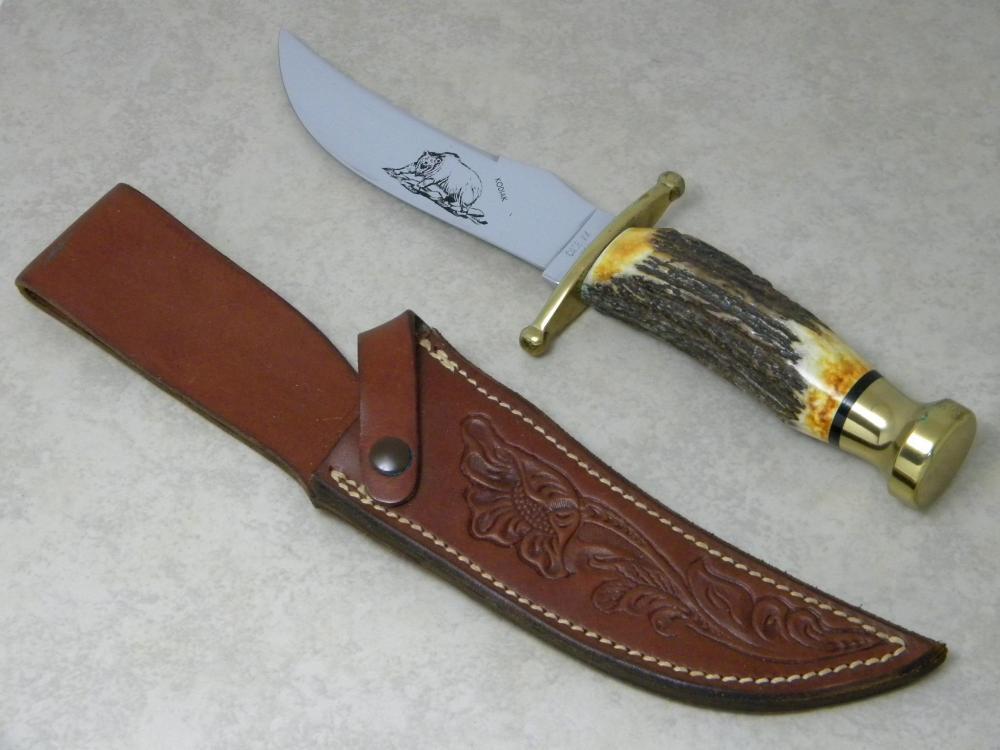 Case XX USA Stag Kodiak Hunter Fixed Blade Sheath Knife c.19801981
