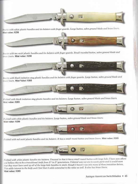 Antique American Switchblades Identification & Value Guide by Mark Erickson