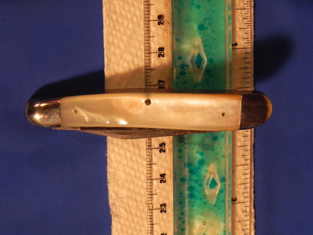 Antique J A Henckels 3 Blade Stockman Pocketknife Mother of Pearl